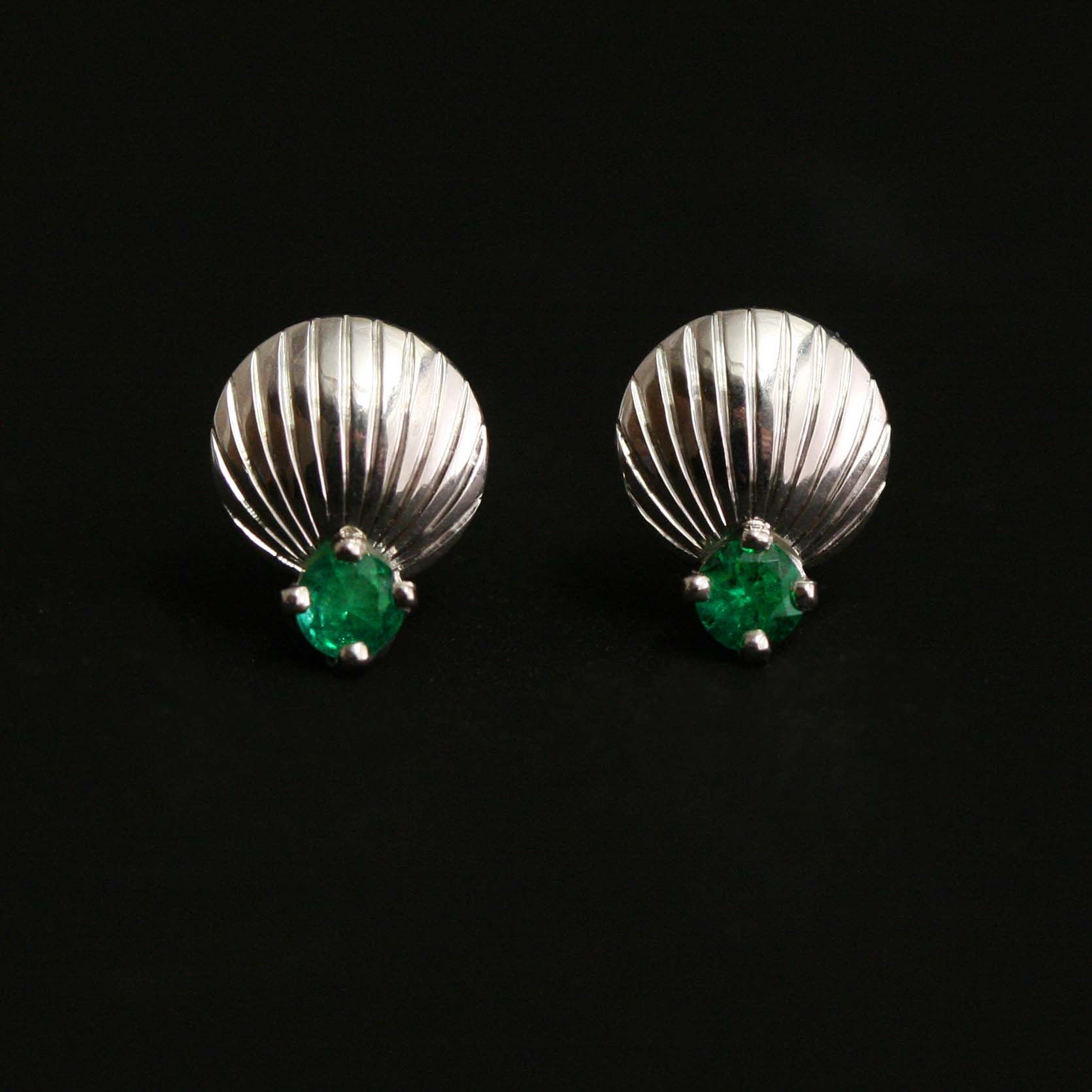 Boucles d'oreilles émeraudes